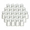 Gouveo Set de 24 Pots à Épices Carrés 150 ML - Petits Pots en Liège avec Bouchon en Verre - Boîtes de Rangement pour Herbes et Provisions