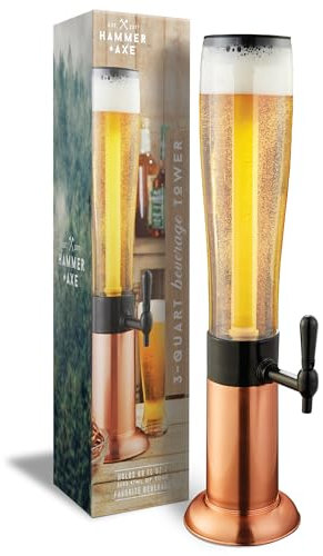 Dispensador de bebidas con enfriador de bebidas de tubo de hielo, capacidad para 7 latas de cerveza, torre de margarita, torre de mimosa, suministros para fiestas de barbacoa, accesorios de bar en