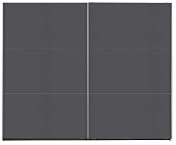 Rauch Möbel Santiago Schrank Schwebetürenschrank, Graumetallic, 2-türig, inkl. Zubehörpaket Basic, 3 Einlegeböden, 3 Kleiderstangen, BxHxT 261x210x59 cm