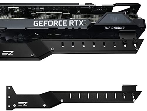EZDIY-FAB GPU-Halter Halterung Grafikkarte GPU-Unterstützung Videokartenhalter Halterung,Videokarte Sag Halter/Holster Halterung Unterstützung RX6700,RTX3090-309EZ-Schwarz