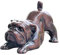 Land of Simple Treasures Englische Bulldogge Figur – Skulptur des besten Freundes – niedliche Hundestatue aus Kunstharz – Briefbeschwerer Büro Heimdekoration – Harz – 10,2 cm