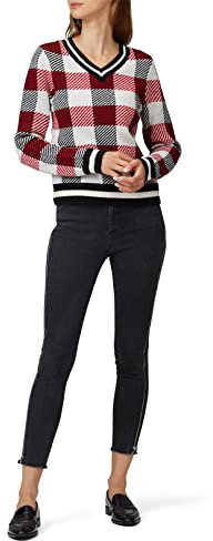 rag & bone Damen Gabby V-Ausschnitt Pullover, Mehrfarbig, Mittel