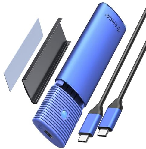 ORICO M.2 NVMe SATA SSD Enclosure Adapter Tool-Free, USB C 3.2 Gen 2 10Gbps NVME, 5Gbps NGFF SATA PCIe M-Key(B+M Key) 2230/2242/2260/2280, Aluminum External M2 Reader Support UASP Trim- PWDM2