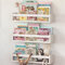 NATURE SUPPLIES Set mit 3 weißen Kinderzimmerregalen 58 cm, Massivholz, ideal für Bücher, Spielzeug und Dekoration, Wand-Bücherregal für Kinderzimmer, Kinder-Bücherregal Kinderzimmer