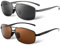 SUNGAIT Ultraleichte Rechteckig Sonnenbrille Herren Polarisierte UV400-Schutz CAT 3