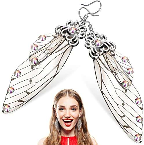 Happyyami Schmetterlingsflügel Tropfenohrringe Schmetterlingsfee Baumelnde Ohrringe Schmetterlingsflügel Hakenohrringe Simulation Schmetterlingsflügel Für Mädchen Hochzeitsschmuck