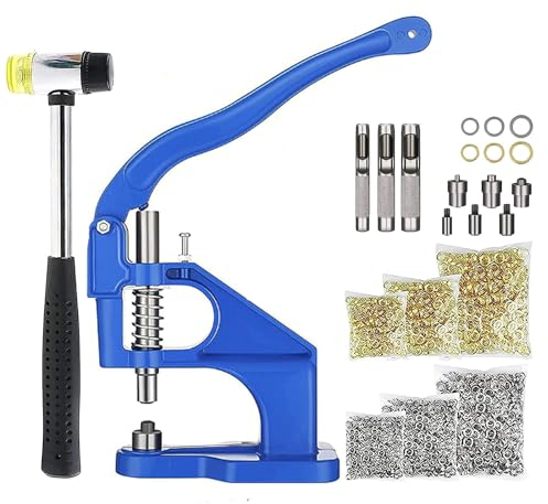 Ulable Pince à œillets Professionnelle avec Un Marteau, Presse à œillets - Presse à œillets - Presse à œillets - Presse à œillets - 1500 œillets - Pince à œillets idéale pour Tissus