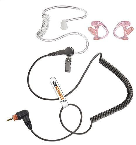 Ascolta solo auricolare con tubo acustico nascosto con paraorecchie per radio digitale Motorola SL300 SL1600 SL2600 SL4000 SL7550 SL1K