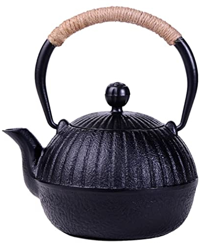UTOQIA Japanese Cast Iron Teapot Chinese 550ML Teapot Tea Pots Cast Iron Teapot Small Iron Pot Black Pot Manual Kettle Pot Cast Iron Tea Kettle Tea Pot