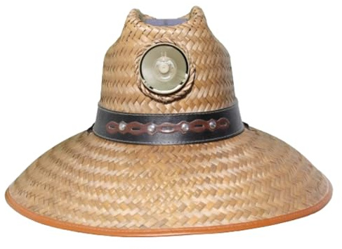 KOOL BREEZE SOLAR HAT Herren Solarhut - Strohhut Herren Thurman mit Band - Sonnenhut mit Fächer, Standard, large