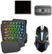 Docooler Portable Mobile Gaming Keyboard and Mouse Converter - BT5.0 Adapter With 25 Keys Single Handed Keyboard, Mobile Phone Holder, Mouse Pad 5 Pieces Set