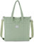 VASCHY Borsa Mare,Tote Bag Borsa Donna Grande Borsa Università Donna Velluto a Coste Borsa da Viaggio/Shopping/Lavoro/Ufficio/Scuola Verde Chiaro Regalo