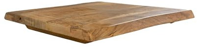SAM Holzplatte 60x40 cm Curtis, Bretter aus Mangoholz massiv + raue Oberfläche, Baumkanten-Platte für Heimwerker, geeignet für Arbeitsplatten, Tische & Fensterbretter