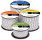 Brotree Cuerda Poliéster 3mm x 30m Blanco/Azul/Rojo en Rollo - Cordón Trenzado Cuerda Multiusos para Exterior, Amarre, Nautica, Driza - 200KG Carga de Rotura