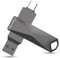 STORITE 256GB USB Stick, High-Speed Photo Stick SSD Flash Drive Up to 422 MB/s Pen drive, USB C Memory Stick, Type C+ USB A USB3.2 Gen2 USB Drive, Compatible for Android/Tablet/PC/Laptop/Mac (Black)