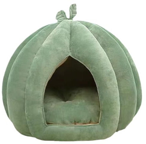 Katzenhöhle Katzenbett Waschbares, Katzenhaus Haustierbett Weiches Komfort Zelt Katzenstreu Bett Warme Katzenhöhle Beruhigendes Bett Für Katzen Hunde Schlafen (Grün,L)