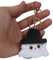 GMBYLBY Endearing Spook Schlüsselanhänger, gehäkelt, handgewebt, Halloween-Form, Schlüsselanhänger, Taschenanhänger, Auto-Ornament, schwarze Mütze