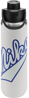 Nike SS Recharge Chug Bottle 24oz 709 ml Edelstahl Trinkflasche Sportflasche Training Graphic, Sail/Black/Game Royal/Glacier Blue