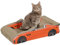 PawHut Rascador para Gato en Forma de Coche con Hierba Gatera, Rascador para Gato de Cartón Ondulado, 50x30x12,5 cm, Rojo