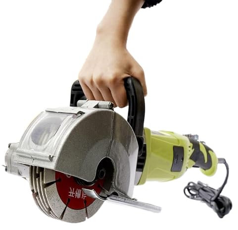 VNNHGB Rainureuse à béton, Machine de découpe Murale sans balais, Machine de découpe de béton électrique, rainureuse Murale, portative, avec Pompe à Eau, pour sols en Brique et marbre (Vert)