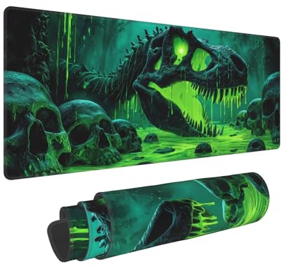 Mauspad mit Dinosauriermotiv, erweitertes großes Gaming-Mauspad, XL, genähte Kanten, für Gamer, Heimbüro, 80 x 30 cm