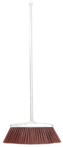 PERSELOSO Household Cleaning Broom Stainless Steel Long Handle Ground Sweeper Reusable Manual Broom for Indoor Floor and Furniture Dust Cleaning Brown Assorted Style