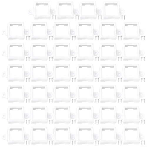 MoSundi Lot de 40 ou 80 clips de montage pour éclairage LED extérieur, supports en plastique blanc avec vis, fixation facile H705 (80 pièces)