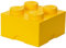 LEGO Aufbewahrungsstein, 4 Noppen, Stapelbare Aufbewahrungsbox, 5,7 l, gelb