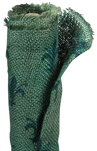 Videx-Winterschutz Jute-Gewebe, im Lilien-Design Bedruckt, grün