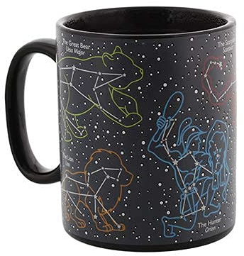Ginger Fox Star Constellations Heat Changing Novelty Mug - Watch Your Mug Reveal Starry Skies - For The Astronomer