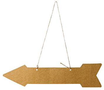 ARTYFETES 5 Flèches signalétiques Kraft - Doré - Taille Unique