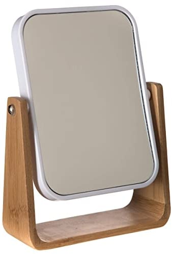 Five - Miroir de Salle de Bain Rotatif en Bambou