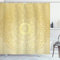 ABAKUHAUS Mandala Duschvorhang, Antikes stilisiertes Herz, mit 12 Ringe Set Stielvoll Modern, 175x180 cm, Hellgelb Gelb