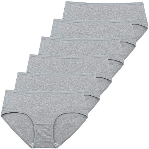 INNERSY Unterhosen Damen Baumwolle Atmungsaktive Hipster Unterwäsche 6 Pack | 100% Baumwoll Schritt, Basic Damenslip Mittlerer Taille, Sport Damenunterwäsche, Bequem Panties Frauen, Etikettfrei Schlüpfer