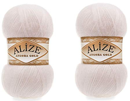 20 % Wolle, 80 % Acryl, weiches Garn, Alize, Angora, Goldfaden, Häkeln, 200 g, 1204 m, Spitze, Handstricken, türkisches Garn (599 Bone)