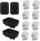 ALCIONO 3D Skull Flexible Silicone Ice Cube Mold Tray, Funny Ice Skull for Whiskey, Cocktails and Juice Beverages for Halloween and Christmas Party - 2pc