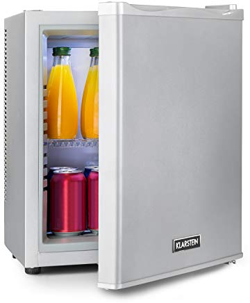 KLARSTEIN Petit Frigo de Chambre de 23L pour Snacks et Boissons, Frigo Top Silencieux, Mini Bar, Réfrigérateur Camping, Frigo Cosmetique, Refrigerateur avec Étagères Réglables, 5-15°C