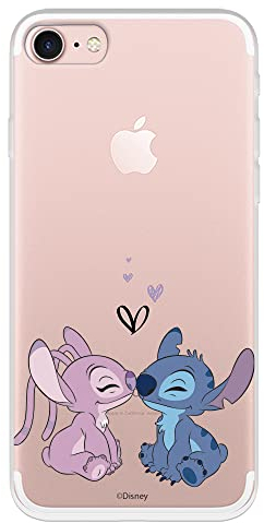 Official Lilo & Stitch Angel & Stitch Kiss iPhone 7 - iPhone 8 Case To Protect Your Phone Officially Licensed Disney Flexible Silicone Apple Case