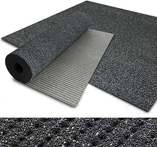 Antirutsch-Sicherheitsmatte gegen Glätte | Granulatbeschichtet | Vielseitig in Außen- und Innenbereichen einsetzbar | Temperaturbeständig & wetterfest | viele Farben & Größen (120 x 50 cm, Grau)
