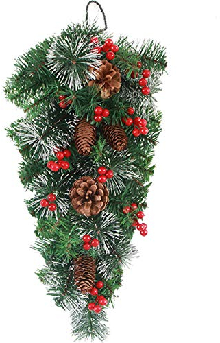 Kranz NLIAN- 70cm Weihnachtskranz Cane Dekoration Auf dem Kopf Horns Mall Hotel Tür Anhänger