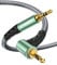 RAWAUX Aux Cable 90 Degree 3.5 mm Audio Cable Right Angle AUX Lead for Headphones,tablet, laptop,Home/Car Stereos,phones,MP3 Players,Speaker (Green, 2 Meter)