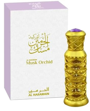 Al Haramain Musk Orchid Attar Oil 12ml | Luxury Arabian Unisex Perfume | Woody, Fruity & Floral Musky Fragrance | Alcohol-Free Concentrated Attar | Elegant Oriental Scent for Women & Men