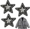 Qusmeiyici 3Pcs Color Twinkling Stars Embroidered Applique Patches, Sew on Patches Iron on Patches for Clothing Jackets Jeans Backpacks Hats Arts Craft Sew Making