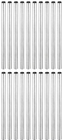 sourcing map Manchon Filetée Rond Écrou Accouplement M4x0.7mm Femelle Filetage 80mm Raccorder Tige Barre Goujon Tube Écrou Connecteur pour Rallonger, Argenté Paquet de 20