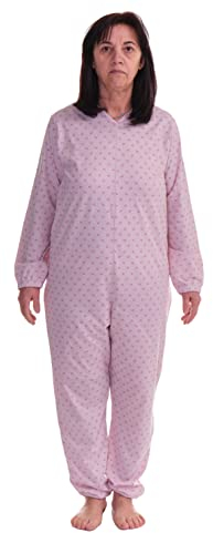 Ferrucci Comfort, Schlafanzug, Pflege-Overall Serenità, Langarm, 1 Reißverschluss am Rücken, Sommer (Damen, L)
