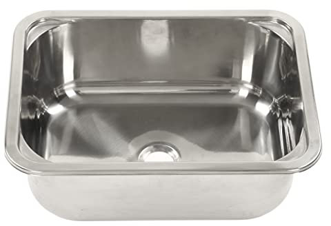 Asixxsix Évier de Camping-Car, évier de Préparation de Bar à Cuve Unique en Acier Inoxydable avec Planche à Découper en Acrylique, Lavabo de Bar, évier de Cuisine pour Station de Travail