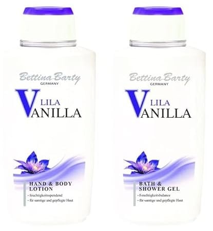 Bettina Barty Lila Vanilla Bath & Shower Gel & Hand & Body Lotion je 500 ml