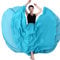 COTCLO Langer Rock Damen Tanzrock Plissee Langer Rock Sommer Einfarbig Hohe Taille Chiffon Langer Rock Großer Swing Rock, hellblau, 36