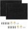 Okydoky Pinnwand aus Kork mit Filz, Holzrahmen, Pinnwand für Wände mit Pins, Ösenschrauben, Dichtungen, Schrauben, Pinnwand für Büro, Schule und Zuhause (schwarz, 90 x 120 cm, 2 Stück)