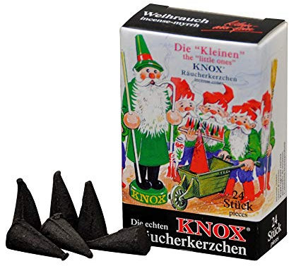 Knox Räucherkerzen- Mini`s Weihrauch/Tannenduft/Mischung/Größe S/Inhalt pro Schachtel 24 Räucherkegel/Duftkegel (2, Mini Weihrauch)